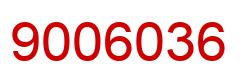 Number 9006036 red image