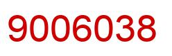 Number 9006038 red image