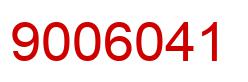 Number 9006041 red image