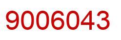 Number 9006043 red image