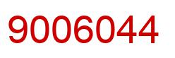 Number 9006044 red image
