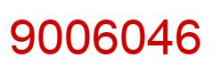 Number 9006046 red image
