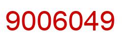 Number 9006049 red image