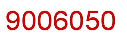 Number 9006050 red image