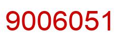 Number 9006051 red image