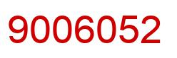Number 9006052 red image