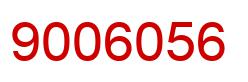Number 9006056 red image