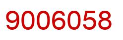 Number 9006058 red image