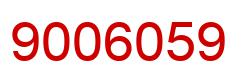 Number 9006059 red image