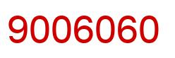 Number 9006060 red image