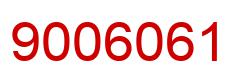 Number 9006061 red image