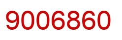 Number 9006860 red image