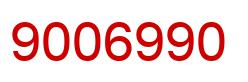 Number 9006990 red image