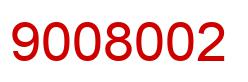 Number 9008002 red image