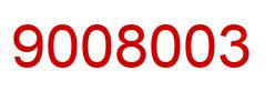 Number 9008003 red image