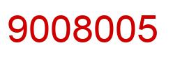 Number 9008005 red image