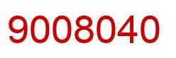 Number 9008040 red image