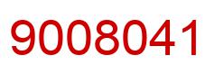Number 9008041 red image
