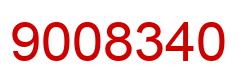 Number 9008340 red image