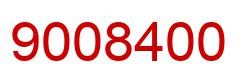 Number 9008400 red image