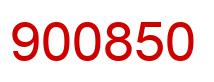 Number 900850 red image