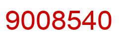 Number 9008540 red image