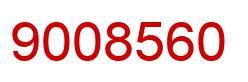 Number 9008560 red image