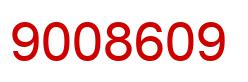 Number 9008609 red image