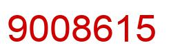 Number 9008615 red image