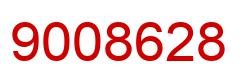 Number 9008628 red image