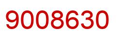 Number 9008630 red image