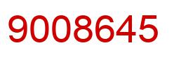Number 9008645 red image