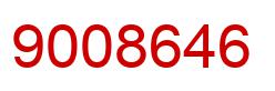 Number 9008646 red image
