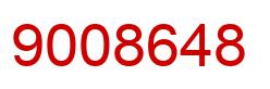 Number 9008648 red image