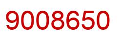 Number 9008650 red image