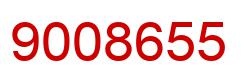 Number 9008655 red image