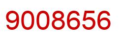 Number 9008656 red image