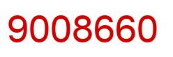 Number 9008660 red image