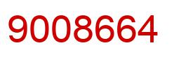 Number 9008664 red image