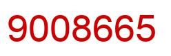 Number 9008665 red image