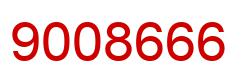 Number 9008666 red image