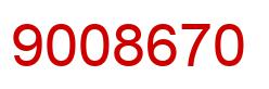 Number 9008670 red image