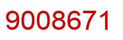 Number 9008671 red image