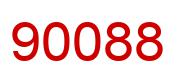 Number 90088 red image