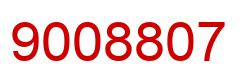 Number 9008807 red image