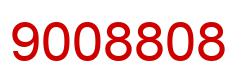 Number 9008808 red image