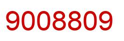 Number 9008809 red image