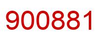 Number 900881 red image