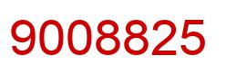 Number 9008825 red image