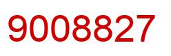 Number 9008827 red image